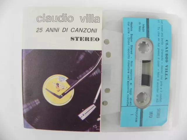 CLAUDIO VILLA 25 anni di canzoni O sole mio Mexico Nanni MC Musicassetta Tape