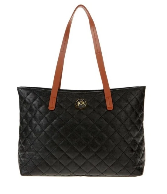 JOY Iconic Quilted Leather Tote Bag Anti-Microbial & RFID-Black-NWOT-$129.99