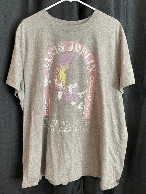Maurice’s Janis Joplin Live Queens NY July 19, 1969 Gray T-Shirt , Women 2xl Maurice’s Janis Joplin Live Queens NY July 19, 1969 Gray T-Shirt , Women 2xl