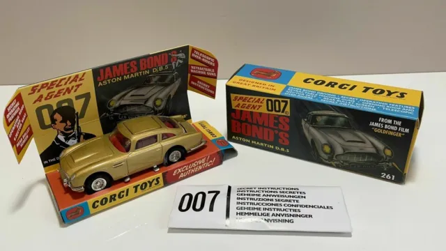 Corgi 261 James Bond Aston Martin DB5 1:43 Scale "Goldfinger" 1965  - RT26101