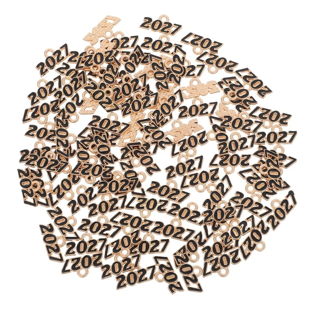 100PCS MINI NUMBER Charms: 2027 Year Charms for Jewelry Making - Alloy ...