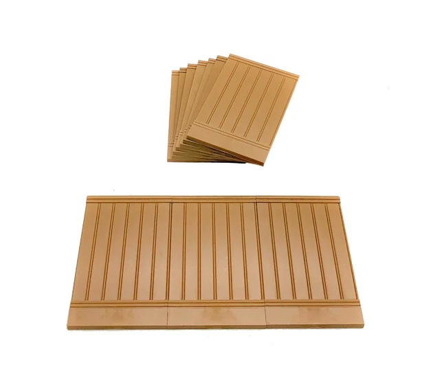 Proops Dolls House Wall Panels, Light Brown, Tongue&Groove, 1/12th Scale. A1009