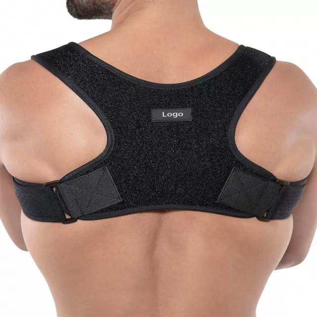 Unisex Posture Corrector Upper Back Brace Gift Hunchback Adult #S/M-L/XL Black