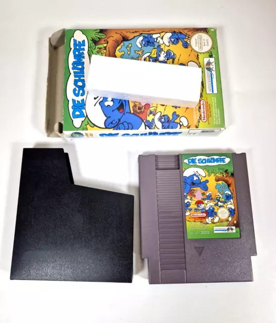 The Smurfs Die Schlümpfe Nintendo NES Game Boxed PAL-B German Box No Manual