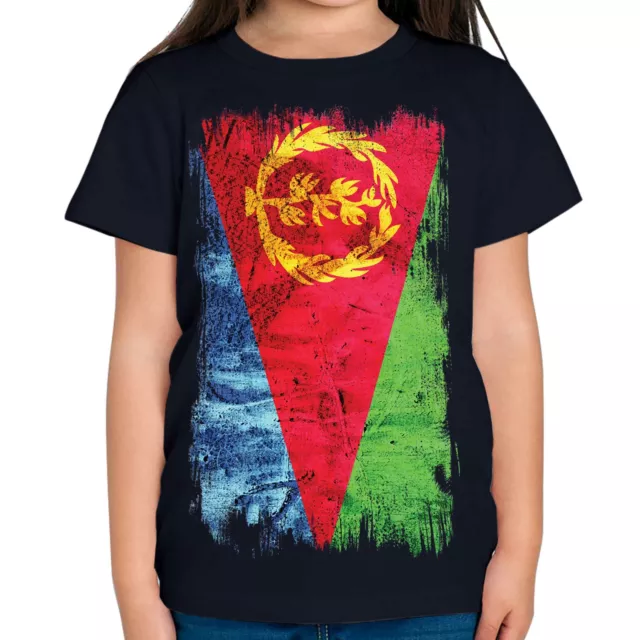 Maglietta Eritrea Grunge Bandiera Bambini Top Iritriya Eritrea Erta Camicia Calcio