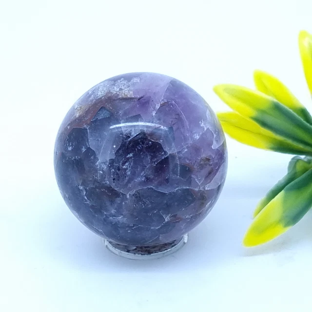 Natural Loose Gemstone Certified 46.28 mm Round Amethyst Healing Sphere Z041