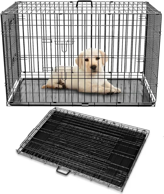 Dog Cage Puppy Pet Crate Carrier - Small Medium Large S M L XL XXL Metal