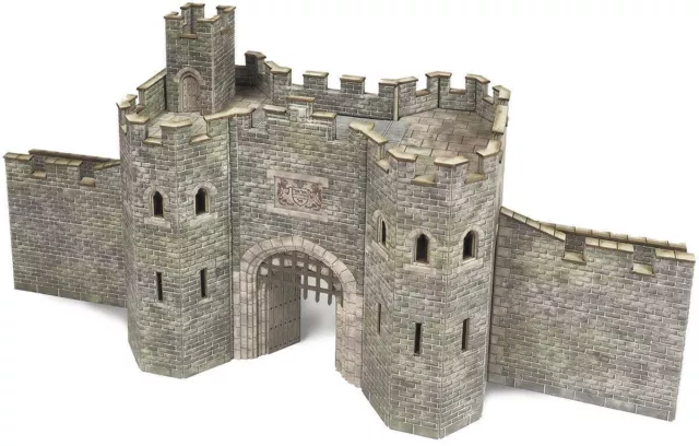 Castle Gatehouse OO scale card building kit Metcalfe PO291