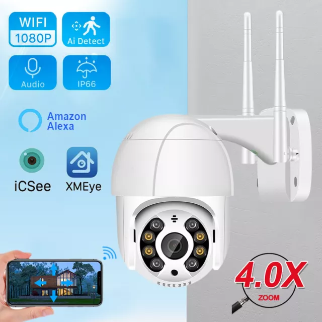 ICSee Inalámbrica WIFI IP Cámara Exterior CCTV FHD PTZ Smart Home Seguridad IR Cámara DE 2