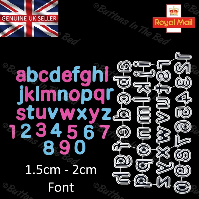 LOWERCASE ALPHABET LETTERS & Numbers Metal Cutting Die, Card making UK