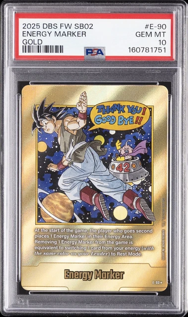 2025 DBS FUSION World SB02 #E-83 Energy Marker Gold PSA 10 GEM