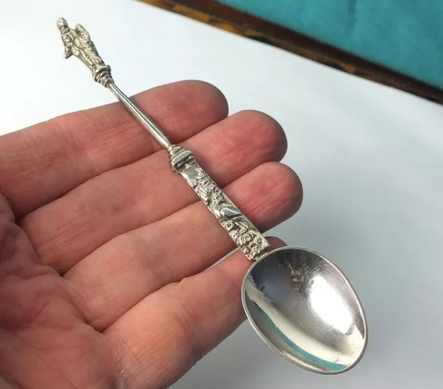 Unusual Dutch Hanau Solid Silver Figural Apostle Spoon - Rinze Jans Spaanstra