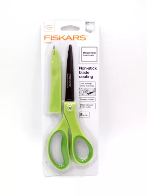 Recubrimiento de hoja antiadherente de tijeras Fiskars 8 pulgadas para materiales domésticos parrilla suave