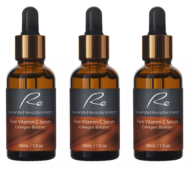 Pure Vitamin C Serum Collagen Booster with Hyaluronic Acid - 3 pack - 3x30ml