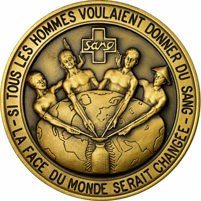 [#559666] France, Medal, Association des Donneurs de Sang du Nord de la France,