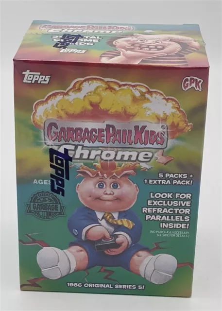 Factory Sealed 6 Pack Blaster Box 2022 Topps Garbage Pail Kids Chrome 5th Series
