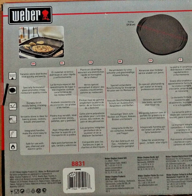 Weber Grillstein/Pizzastein/Keramikstein rund 26 cm - 8831