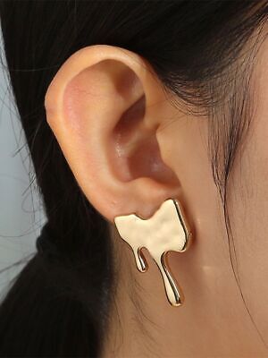 Irregular Jigsaw Drip Earrings Statement Metal Earring Ear Stud Women Jewelry 2s