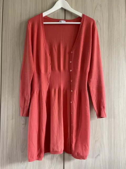 PINKO Cardigan lungo da donna 42 / M rosso corallo - Maglione Golfino