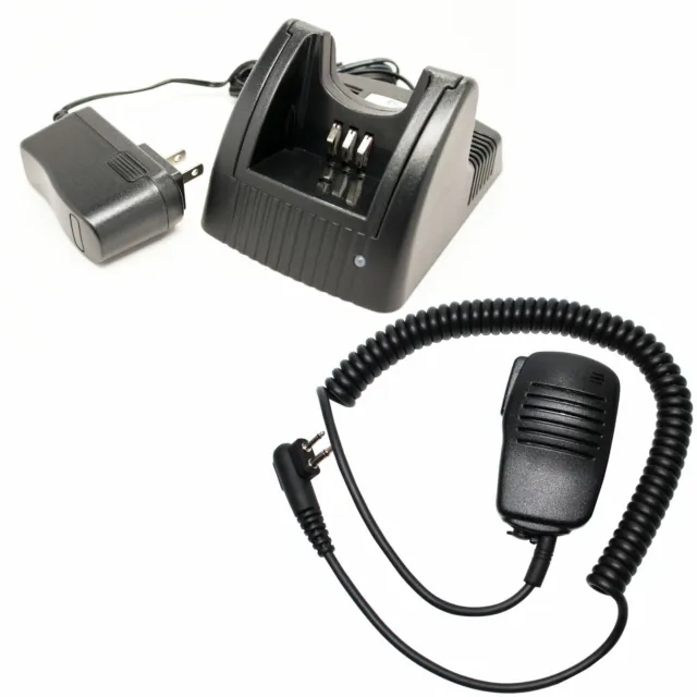Charger & Shoulder Speaker Mic for Motorola PR400