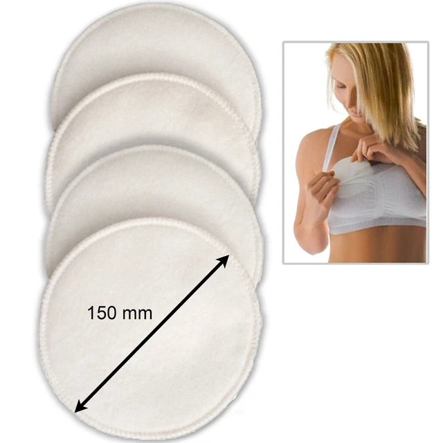 Coussinet d'allaitement grand format bambou lavable lot de 4 - zéro déchet