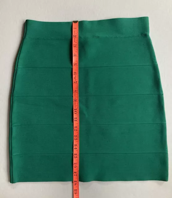 New BCBG Max Azria 'Simone' Bandage Mini Skirt "Ultra Green" Stretch Pull On