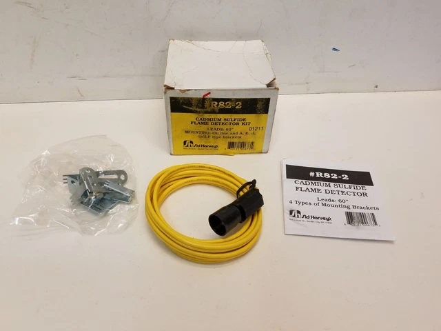 Sid Harvey #R82-2 Cadmium Sulfide Flame Detector Kit / Oil Line & 4 Brackets
