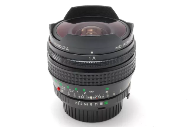 RARE! [NEAR MINT] Minolta MD Fish-Eye ROKKOR 16mm F/2.8 MD Mount MF Lens JAPAN