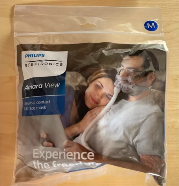 Philips Respironics Amara Viev Full Face Maske, Größe M, neu und ungeöffnet