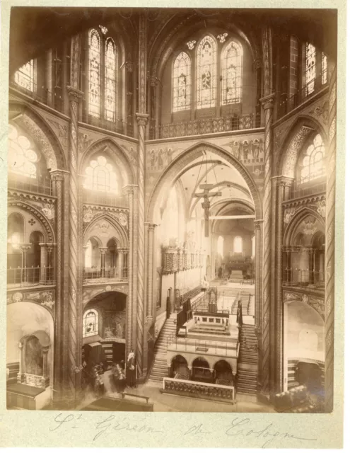 Allemagne, Cologne, basilique Saint Géréon Vintage albumen print Tirage albu