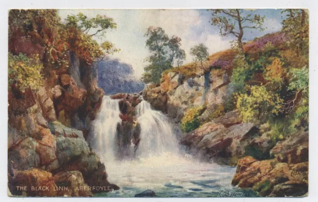 The Black Linn Aberfoyle Scottish Highland Vintage Postcard H21