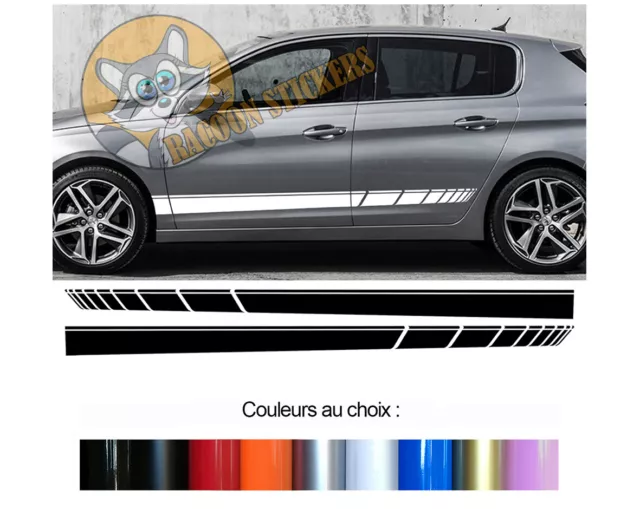 Stickers GT line volant X4 autocollants pour Peugeot Insert 208