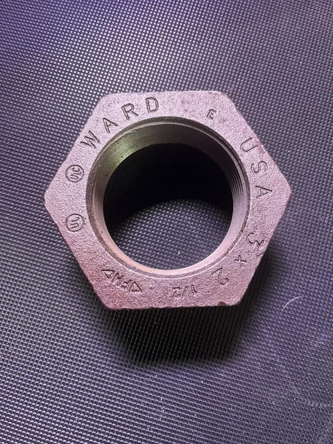 Ward 3"x 2 1/2" Black malleable Iron Pipe Hex Bushing  Reducer USA