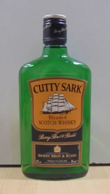 Cutty Sark Scotch Whisky Advertisign Vtg Glass Bottle 350Ml Empty Cutty Sark Scotch Whisky Advertisign Vtg Glass Bottle 350Ml Empty