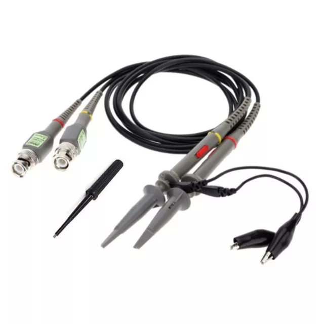 100MHz 1X/10X Adjustable Probe Attenuation Test Cable Detachable Hook Tip Kits