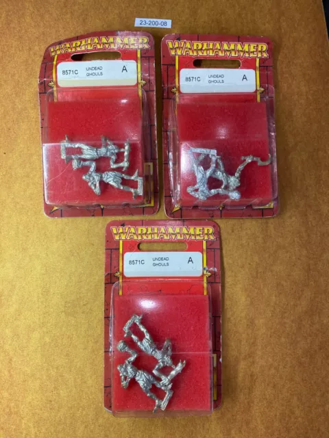 Warhammer  Fantasy Vampire Counts Undead Ghouls x 3 Lot - Metal OOP 3