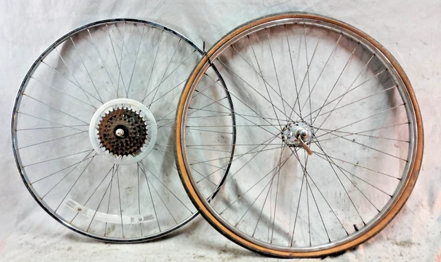 paire de roues moyeux normandy 1977 jantes lyotard (no peugeot