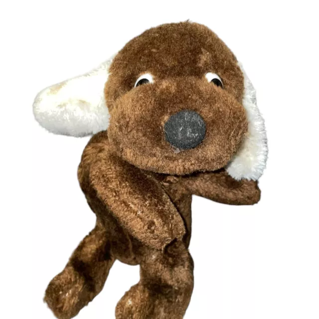 Dakin Dark Drooper Dog Plush 1973 Stuffed Animal Nutshell Chocolate Brown 11"