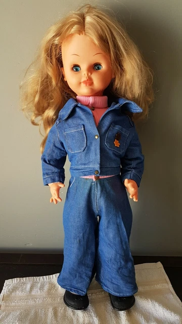 Magnifique Poupee Rhodoid Bella Bonomi boudeuse 45 cm tout d'