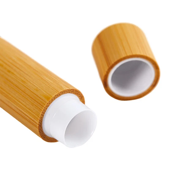 4/5g Empty Natural Bamboo Lipstick tube Cosmetic Lip Balm Containers Jar BII
