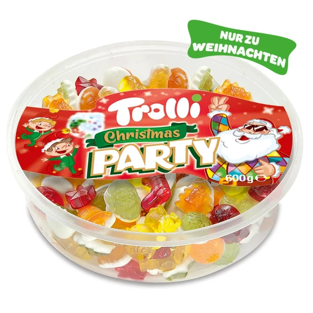 Trolli Christmas Party Fruit Rubber Foam Sugar Figures 600g