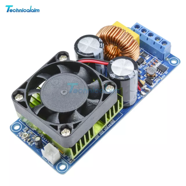 500W Digital IRS2092S Mono Channel Amplifier Class D HIFI Power Amp Board W/ FAN