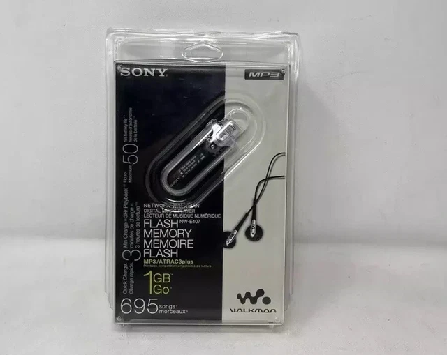 SONY NW-E407 WALKMAN Network 1GB - Black - NOS from 2005