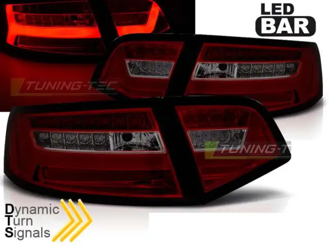 Zadnje luči per AUDI A6 2008–2011 Sedan rdeča dimna LED BAR dinamična smerna sve