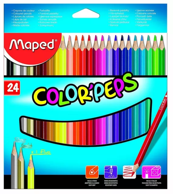 Maped Crayons de Coloriage Couleur'Peps Simple Paquet