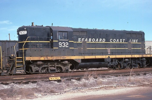 ORIGINAL 1975 RAILROAD SLIDE SCL SEABOARD COAST LINE 932 NORTH CAROLINA ex SAL
