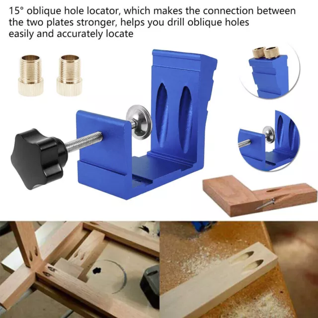 Pocket Hole Jig Kit Dowel Drill Joinery Screw Carpenters Woodwork Angle Hot New 3