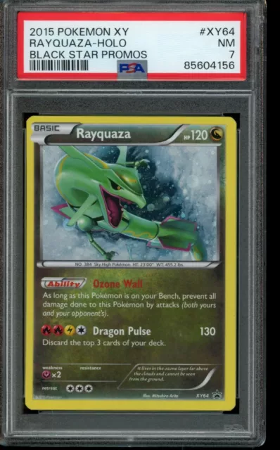 PSA 7 NM Pokemon Rayquza XY Promos Black Star Promos Holo #XY64 2015