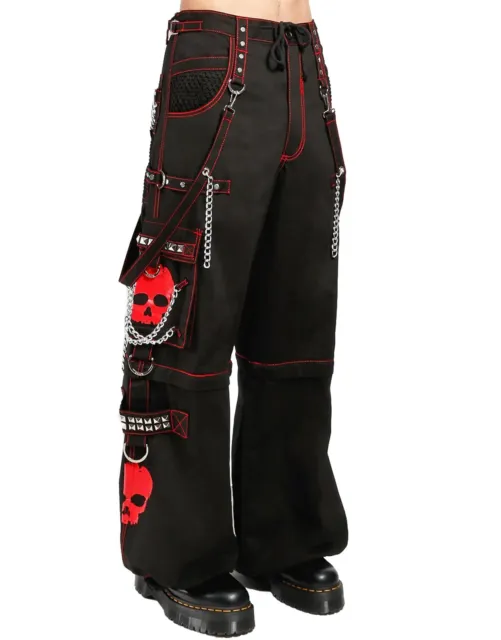 Red Super Skull Gothic Cyber Chain Goth Jeans Punk Rock Pants
