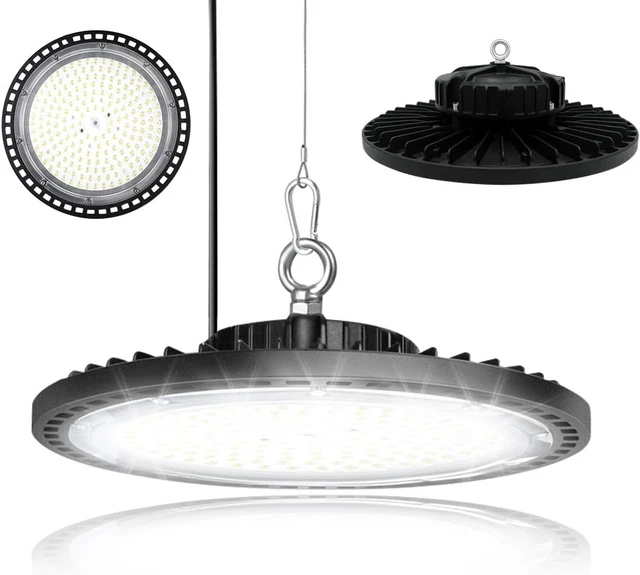 150W UFO Faretto LED Bianco Freddo, 18000LM Lampada da Officina IP66 LED Industr